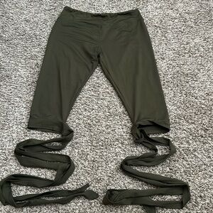 Women lace up leggings - M